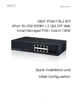 Next Network NEXT-POE4110L2-SFP Quick Installation And Initial Configuration preview