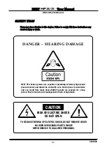 Предварительный просмотр 5 страницы Next PROAUDIO HFA108 User Manual