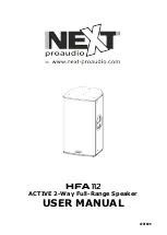 Предварительный просмотр 1 страницы Next PROAUDIO HFA112 User Manual