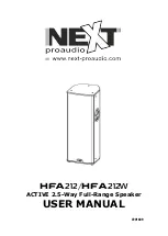 Предварительный просмотр 1 страницы Next PROAUDIO HFA212 User Manual