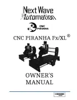 Next Wave Automation CNC PIRANHA Fx Owner'S Manual предпросмотр