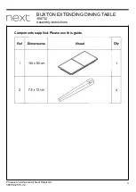 Предварительный просмотр 5 страницы Next 380732 Assembly Instructions Manual