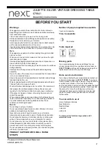 Предварительный просмотр 2 страницы Next 679641 Assembly Instructions Manual