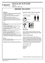 Предварительный просмотр 2 страницы Next 865122 Assembly Instructions Manual