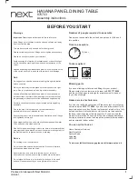 Preview for 2 page of Next 876703 Assembly Instructions Manual