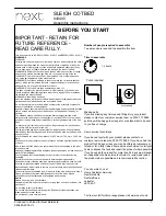 Предварительный просмотр 2 страницы Next 943445 Assembly Instructions Manual