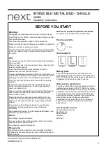 Предварительный просмотр 2 страницы Next 965098 Assembly Instructions Manual