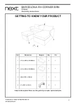 Предварительный просмотр 3 страницы Next BARCELONA RH CORNER BRN 976648 Assembly Instructions