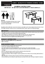 Next BARLOW EXTENDING DINING TABLE 864803 Assembly Instructions Manual preview