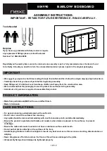 Next BARLOW SIDEBOARD 804990 Assembly Instructions Manual предпросмотр