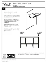 Preview for 7 page of Next BRIGITTE 875200 Assembly Instructions Manual