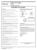 Предварительный просмотр 3 страницы Next BRIGITTE T15867 Assembly Instructions Manual