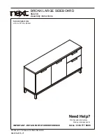 Предварительный просмотр 1 страницы Next BRONX LARGE SIDEBOARD Assembly Instructions Manual