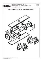 Предварительный просмотр 3 страницы Next BRONX LIGHT SUPERWIDE TV 182675 Assembly Instructions Manual