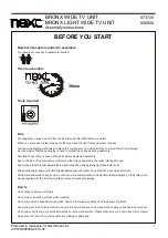 Preview for 2 page of Next BRONX LIGHT WIDE TV UNIT 808506 Assembly Instructions Manual