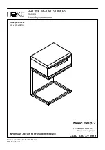 Preview for 1 page of Next BRONX METAL SLIM BS 554153 Assembly Instructions Manual