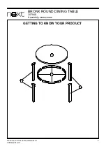 Preview for 3 page of Next BRONX ROUND DINING TABLE 307948 Assembly Instructions Manual