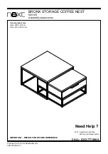 Предварительный просмотр 1 страницы Next BRONX STORAGE COFFEE NEST 924125 Assembly Instructions Manual