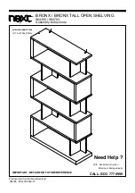 Next BRONX TALL OPEN SHELVING 964305 Assembly Instructions Manual preview