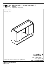 Preview for 1 page of Next BRONX WALL MOUNTED VANITY 890910 Assembly Instructions Manual