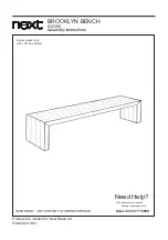 Preview for 2 page of Next Brooklyn Bench 532350 Assembly Instructions Manual