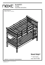 Preview for 1 page of Next BUNKBED 3733588 Assembly Instructions Manual