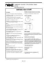 Предварительный просмотр 2 страницы Next CAMBRIDGE 877915 Assembly Instruction Manual