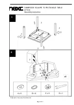 Предварительный просмотр 4 страницы Next CAMBRIDGE 877915 Assembly Instruction Manual