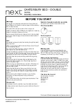 Предварительный просмотр 2 страницы Next CANTERBURY 382506 Assembly Instructions Manual