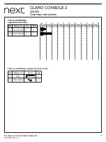 Предварительный просмотр 5 страницы Next CLARO CONSOLE 2 224833 Assembly Instructions Manual