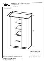 Preview for 3 page of Next COMPTON TRIPLE ROBE Assembly Instructions Manual