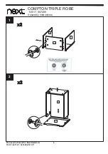 Preview for 8 page of Next COMPTON TRIPLE ROBE Assembly Instructions Manual