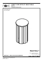 Next CRAFT OAK EFFECT SIDE TABLE M50771 Assembly Instructions Manual preview