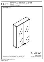 Предварительный просмотр 1 страницы Next CRYSTALLE DOUBLE CABINET Assembly Instructions Manual