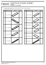 Предварительный просмотр 4 страницы Next CRYSTALLE DOUBLE CABINET Assembly Instructions Manual