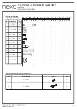 Предварительный просмотр 5 страницы Next CRYSTALLE DOUBLE CABINET Assembly Instructions Manual