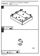 Предварительный просмотр 9 страницы Next CRYSTALLE DOUBLE CABINET Assembly Instructions Manual