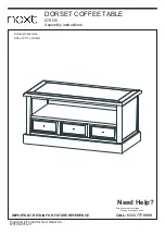 Next DORSET COFFEE TABLE Assembly Instructions Manual preview