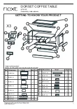 Предварительный просмотр 3 страницы Next DORSET COFFEE TABLE Assembly Instructions Manual