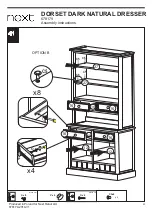 Предварительный просмотр 24 страницы Next DORSET DARK NATURAL DRESSER 678179 Assembly Instructions Manual