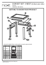 Предварительный просмотр 4 страницы Next DORSET SET 3 NEST 670157 Assembly Instructions Manual