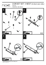 Предварительный просмотр 8 страницы Next DORSET SET 3 NEST 670157 Assembly Instructions Manual