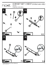 Предварительный просмотр 9 страницы Next DORSET SET 3 NEST 670157 Assembly Instructions Manual