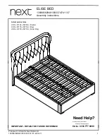 Preview for 1 page of Next ELISE BED Assembly Instructions Manual