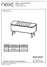 Предварительный просмотр 2 страницы Next EMILY 953308 Assembly Instructions Manual