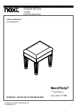 Предварительный просмотр 4 страницы Next FLEUR STOOL Assembly Instructions Manual