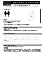 Предварительный просмотр 1 страницы Next GATSBY BATHROOM CONSOLE Assembly Instructions Manual