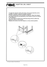 Предварительный просмотр 6 страницы Next Hampton JWL Chest 990324 Assembly Instructions Manual