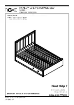 Предварительный просмотр 1 страницы Next HANLEY GREY STORAGE BED Assembly Instructions Manual