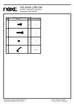 Предварительный просмотр 4 страницы Next HELSINKI CRN DIN 479421 Assembly Instructions Manual